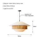 Japanese Wabi Sabi White Fabric Pendant Light | Handmade Cloth Chandelier for Home Decor by Ljojo