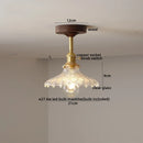 Ljojo LED Glass Ceiling Lamp Modern Yellow Lighting for Home Restaurant Hallway