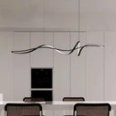 Ljojo Matte Black Led Pendant Chandelier for Kitchen Island Dining Room