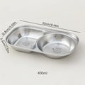Ljojo Kids Stainless Steel Divided Food Plate with Cute Pattern