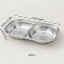 Ljojo Kids Stainless Steel Divided Food Plate with Cute Pattern