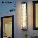 Ljojo Modern LED Outdoor Wall Lamp Waterproof Decorative Lighting Fixture Garden Courtyard