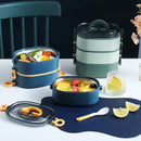 Ljojo 3-Layer Stainless Steel Lunch Box - Leakproof & Microwavable Food Container
