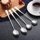 Ljojo Long Handle Stainless Steel Coffee Spoon Ice Cream Dessert Korean Style Tableware