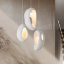 Ljojo Japanese Wabi Sabi Style E27 Pendant Lights Nordic White Ceiling Chandelier