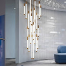 Ljojo Luxury Rotating LED Chandelier for High Ceiling Staircase