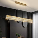 Ljojo Luxury Crystal LED Pendant Lights - Modern Steel Suspend Lamp Fixtures