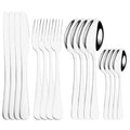 Ljojo 16-Piece Pink Gold Stainless Steel Cutlery Set - Dinnerware Flatware Tableware Kit