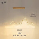 Ljojo Minimalist LED Wavy Chandelier for Kitchen Island & Bar Lighting