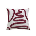 Christmas Boho Green Red 45x45 Tufted Pillow Cover, Farmhouse Sofa Decor, Ljojo Brand