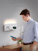 Ljojo LED Wall Light with USB Wireless Phone Charging - Modern Multifunction Home Decor