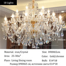 Modern Luxury Gold Chrome Clear K9 Crystal Chandeliers by Ljojo - Elegant Island Lighting Fixture