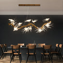 Nordic Wood Acrylic Bird Pendant Light Chandelier - Stylish LED Ceiling Lamp by Ljojo
