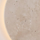Art Deco LED Wall Lamp by Ljojo in Natural Stone Dark Wood, Dimmable for Indoor Spaces