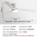 Ljojo 38-Inch Modern Simplicity Ceiling Fan with Lights & Remote Control