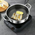Ljojo 410 Stainless Steel Non-Stick Soup Pot with Lid - Induction Cooker Compatible