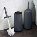 Ljojo Long Handle Toilet Cleaning Brush with Standing Base, Splash-Proof Handle