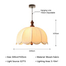 Japanese Wabi Sabi LED Pendant Light for Home Decoration | Fabric Fruit Disk-Shaped Chandelier by Ljojo