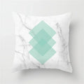 Ljojo Mint Green Geometric Animal Print Pillowcase for Home and Office Decor