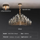 Ljojo Luxury Crystal Ceiling Chandelier Gold | Elegant Bedroom Dining Room Lighting