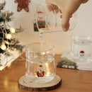 Ljojo 3D Christmas Theme Glass Mug 450ml - Ideal Gift for Girls, Kids, and Lovers