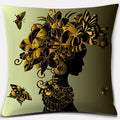 Ethnic African Women Pillowcase by Ljojo | Polyester Cushion Cover for Car & Sofa