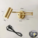 Adjustable Swing Arm LED Wall Lamps Touch Sensor Sconce Lights Ljojo Modern Decor Bedside