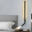 Ljojo Minimalist Line LED Wall Lamp Adjustable Angle 3000K Sconces Black White Metal.