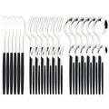Ljojo 30-Piece Silver Stainless Steel Cutlery Set for Party Kitchen