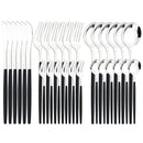 Ljojo 30-Piece Silver Stainless Steel Cutlery Set for Party Kitchen