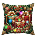 Ljojo LED Light Luminous Pillowcase - Christmas Party Home Decor, Santa Claus Snowman Gift Box Pattern