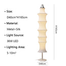Nordic Minimalist Natural Silk LED Floor Lamp for Living Room & Dining Room by Ljojo