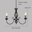 Black Iron Nordic Style Chandelier for Modern Living Room by Ljojo