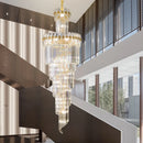 Ljojo Luxury Crystal Chandelier with Rotating Hollow Design for Duplex Villa Hall