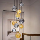 Glass Ball Pendant Chandelier LED Ceiling Lamp for Living Dining Room by Ljojo