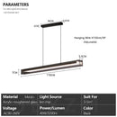 Nordic Linear Led Chandelier for Dining Room | Modern Strip Hanging Light by Ljojo