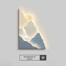 LED Mountain Wall Light with Sunset Effect - Modern Landscape Mural Lamp by Ljojo