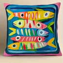 Colorful Fish Pattern Pillow Cover by Ljojo - Sofa Bedroom Car Cushion Cover