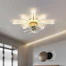 Ljojo 2024 Modern Chandelier Ceiling Fan for Home Decor Lighting