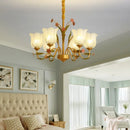 French Romance Flower Chandelier Retro Hanging Light for Home Decor LED Lamp by Ljojo