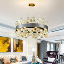Ljojo Luxury Crystal Chandelier: Modern Pendant Lighting for Living Room, Kitchen, or Island.