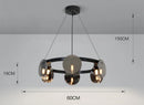 Nordic Smoke Grey/Gold Glass Pendant Light - Modern Kitchen Island Chandelier by Ljojo