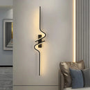 LED Wall Lamp Black 60/80/100cm Indoor Decoration For Bedroom Living Room Sofa - Ljojo