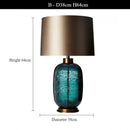 Ljojo Modern American Blue Glass Floor Lamp LED Light Bedroom Living Room Decoration