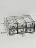 Acrylic Desk Organizer Drawer Set by Ljojo™: Transparent Desktop Storage for Stationery & Books