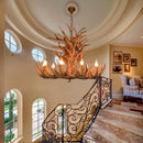 Ljojo Resin Antler Pendant Chandelier Industrial Deer Horn Lights House Decoration Fixtures