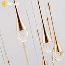 Ljojo Luxury Crystal Staircase Chandelier for Living Room Home Decoration