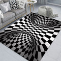 Ljojo 3D Optical Illusion Entrance Carpet: Trippy Living Room Rug for Hallway, Bedroom, Bathroom