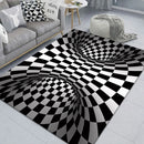 Ljojo 3D Optical Illusion Entrance Carpet: Trippy Living Room Rug for Hallway, Bedroom, Bathroom