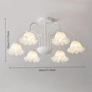 French Flower Chandelier Glass Pendant Lamp Modern Home Decor Ljojo